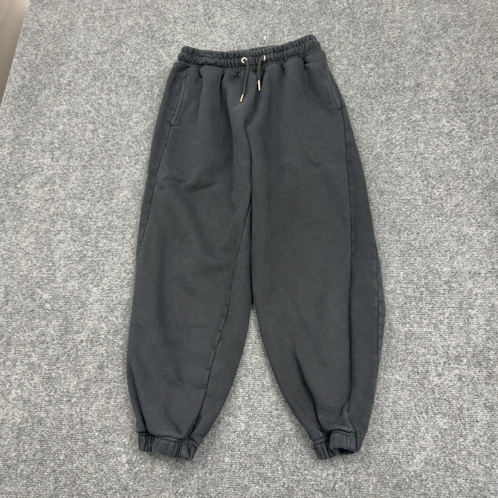 Quince Sweatpants Womens M Black Cotton Elastic Waist Joggers Casual Loungewear